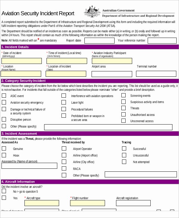 Security Incident Report Template Fresh 10 Sample Security Incident Reports Pdf Word Pages