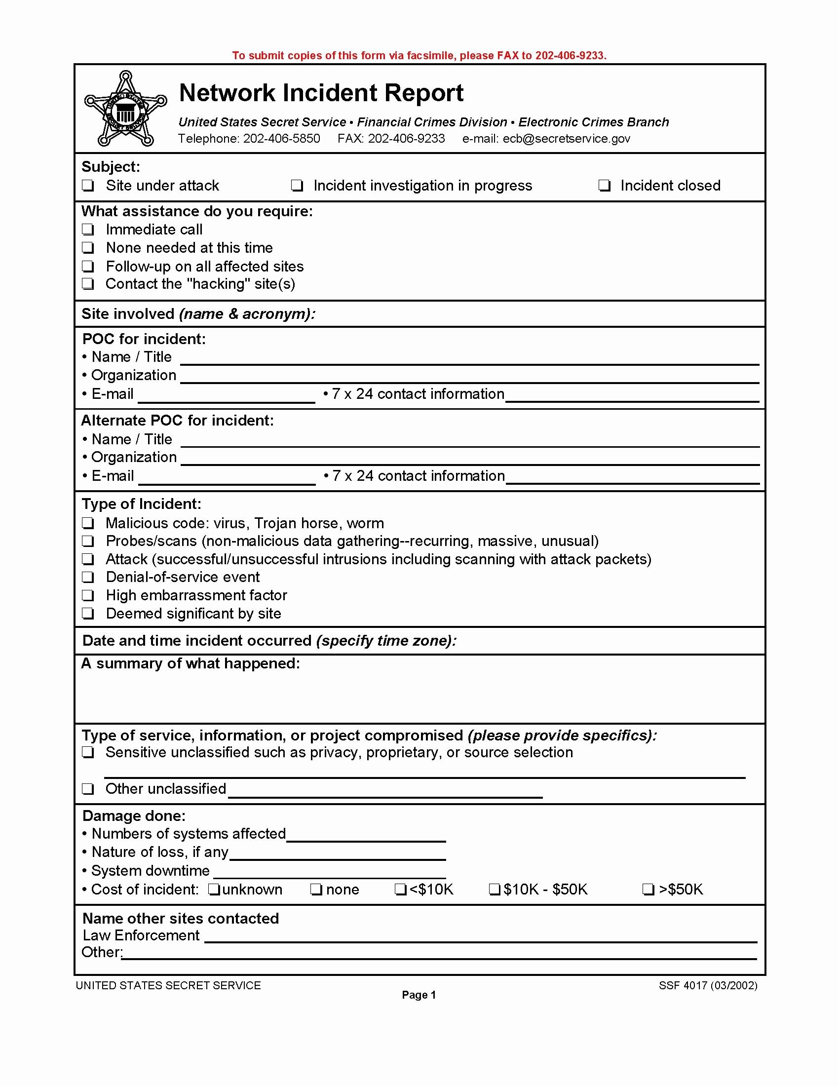 Security Incident Report Template Fresh 23 Of Template Cybersecurity Policy Employee