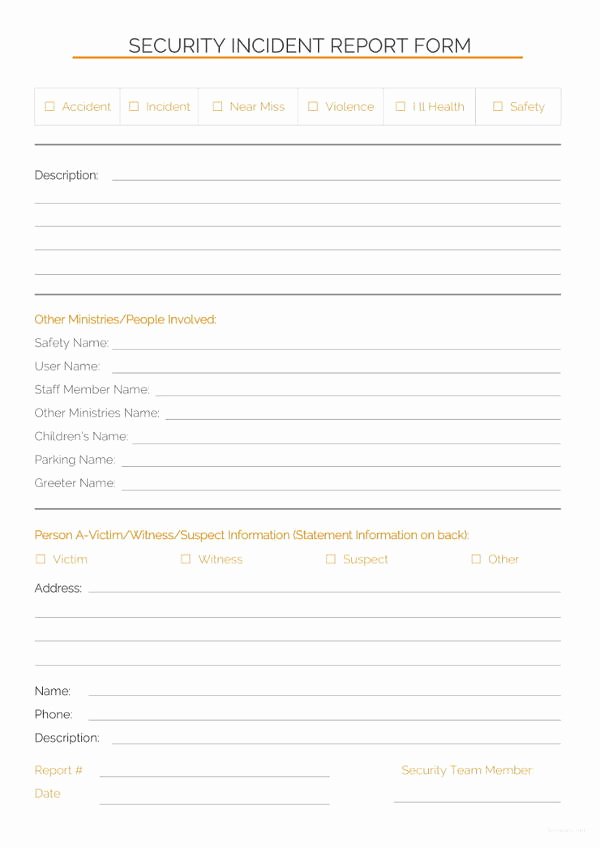 Security Incident Report Template Word Inspirational 37 Incident Report Templates Pdf Doc