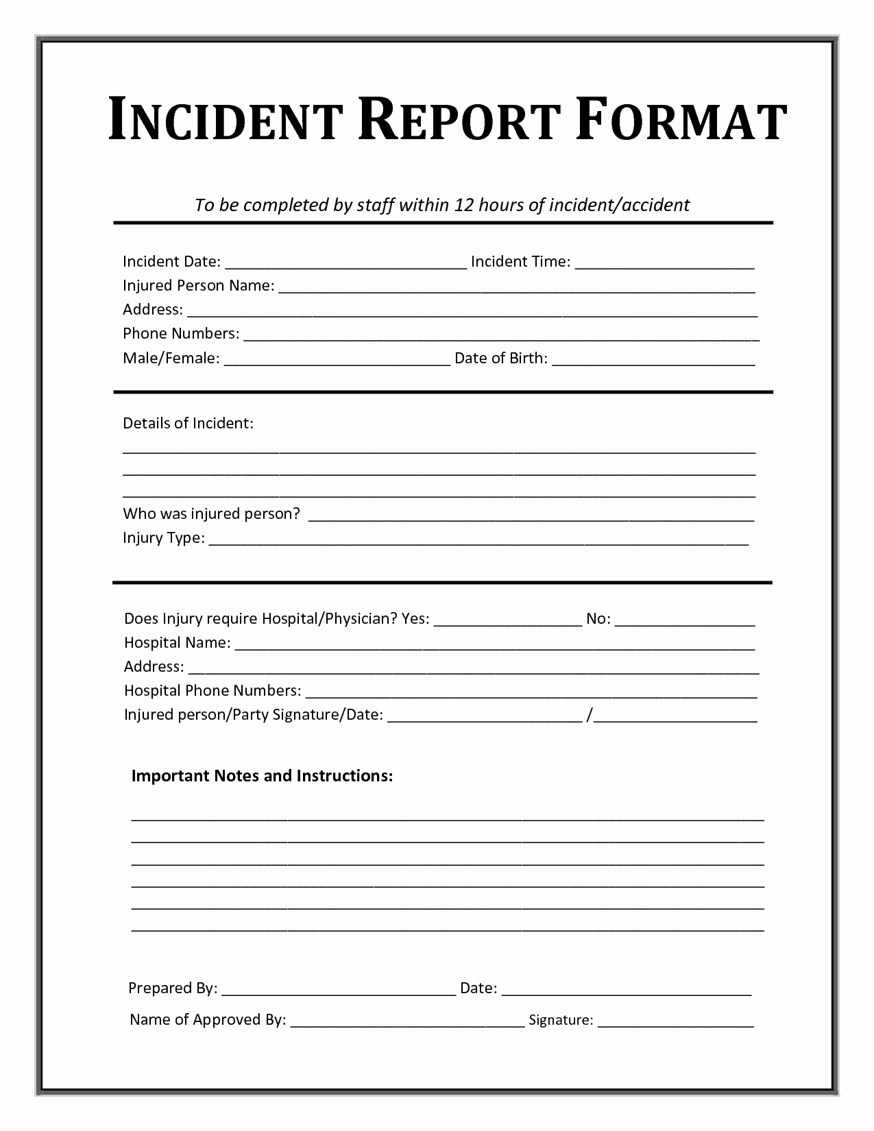 Security Incident Report Template Word Luxury 13 Incident Report Templates Excel Pdf formats