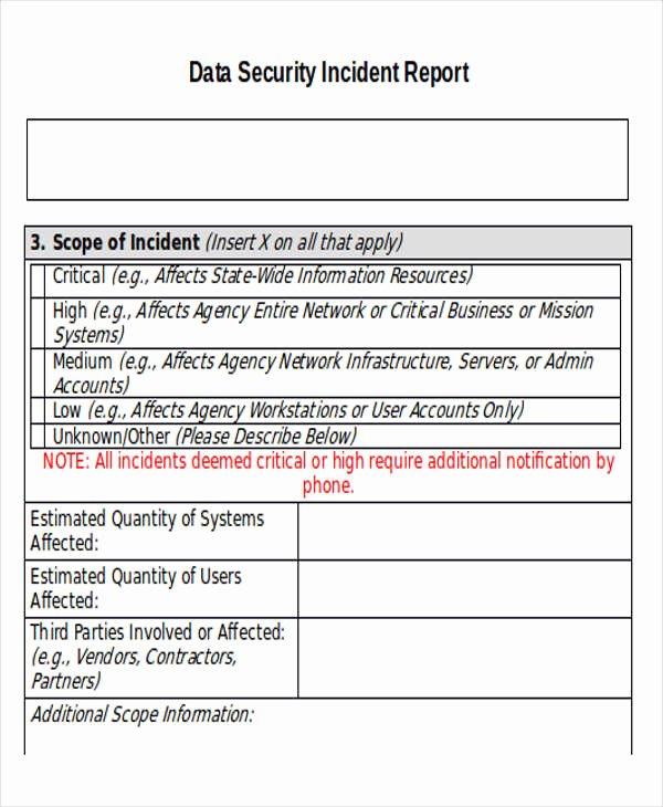 Security Incident Report Template Word Unique 42 Incident Report Templates Pdf Word Google Docs