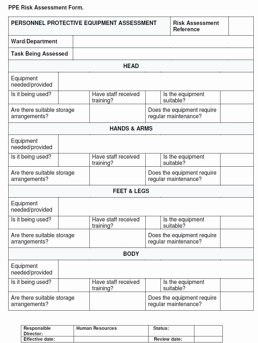 Security Risk assessment Template Fresh Free Risk assessment Template Blank form 21 Templates In