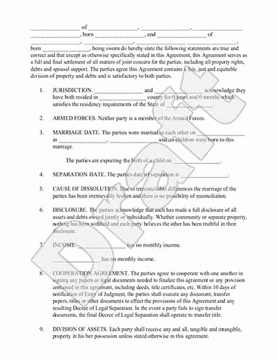 Separation Agreement Template Word Awesome top 5 Free formats Of Separation Agreement Templates