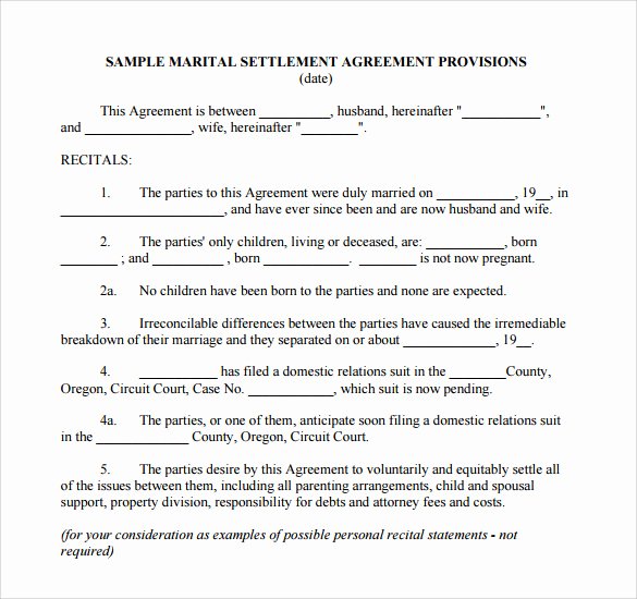 Separation Agreement Template Word Beautiful Separation Agreement Template 8 Download Free Documents