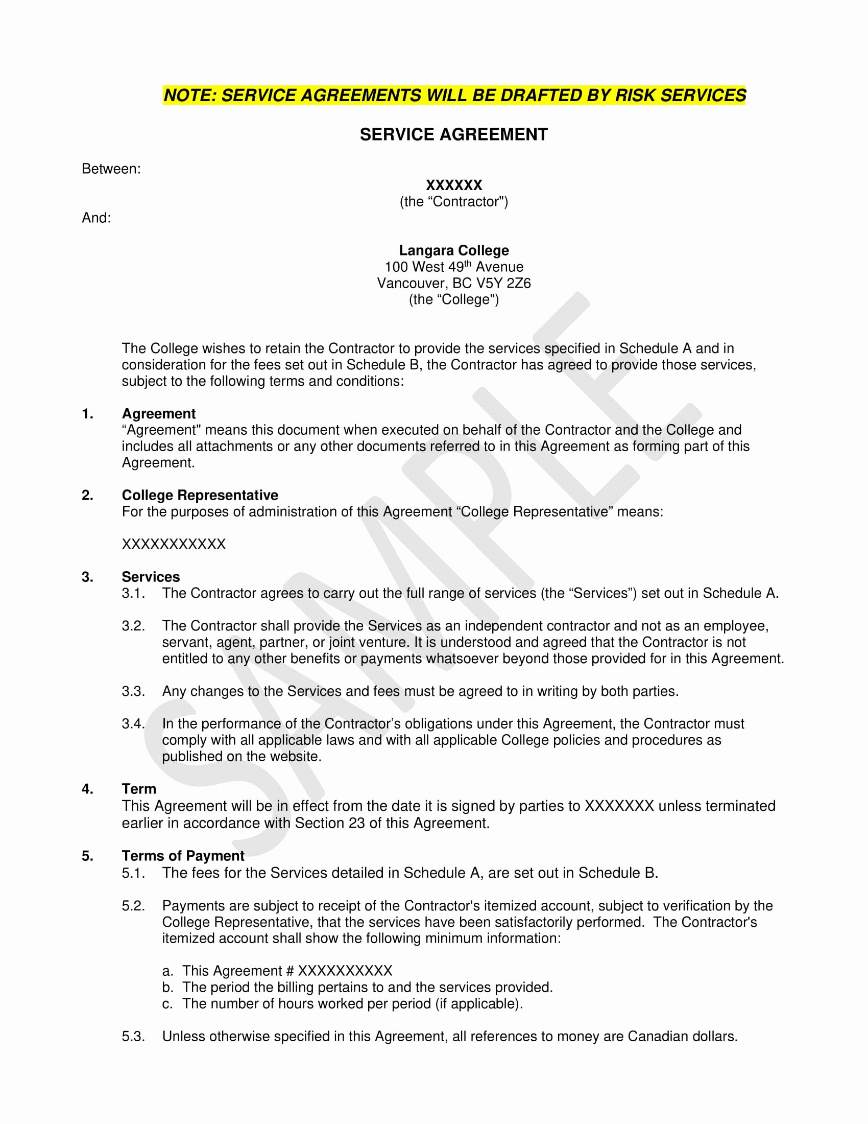 Service Agreement Template Word Beautiful 11 Service Agreement Contract Template Examples Pdf
