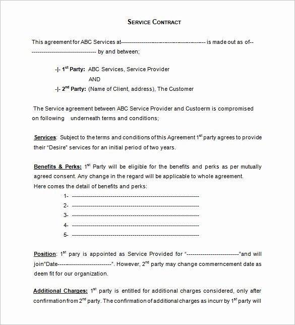 Service Agreement Template Word Inspirational 16 Service Contract Templates Word Pages Google Docs