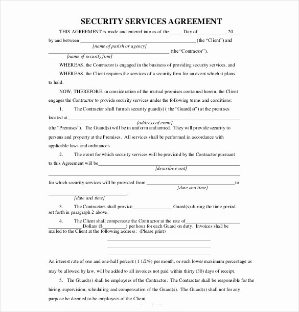 Service Contract Template Pdf Fresh 36 Service Agreement Templates Word Pdf