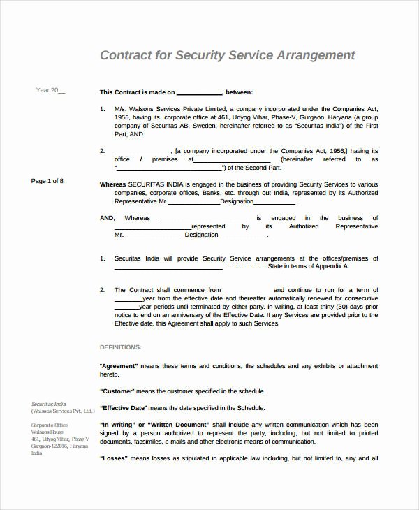 Service Contract Template Pdf Luxury 21 Simple Service Agreements Word Pdf