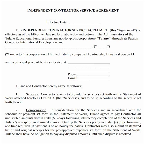 Service Contract Template Pdf Unique Free 18 Service Agreement Templates In Google Docs