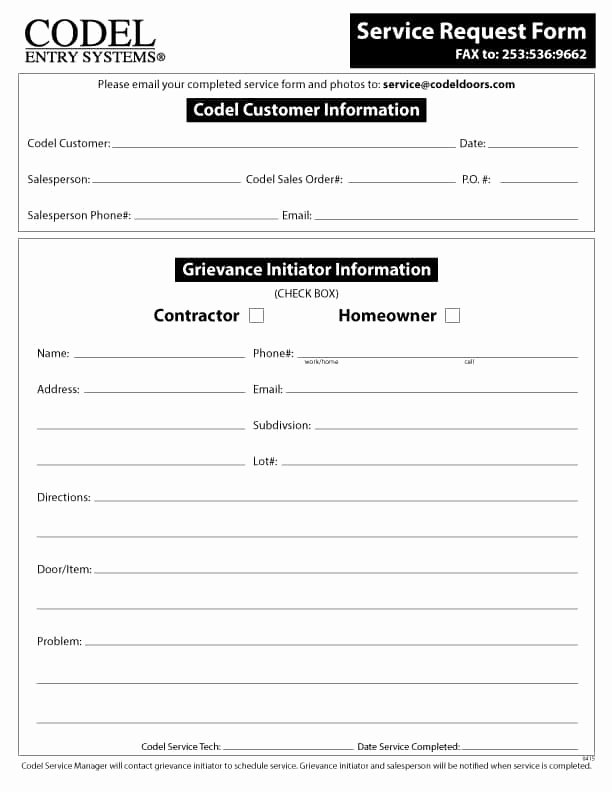 Service Request form Template Fresh Service Request form Templates Word Excel Samples