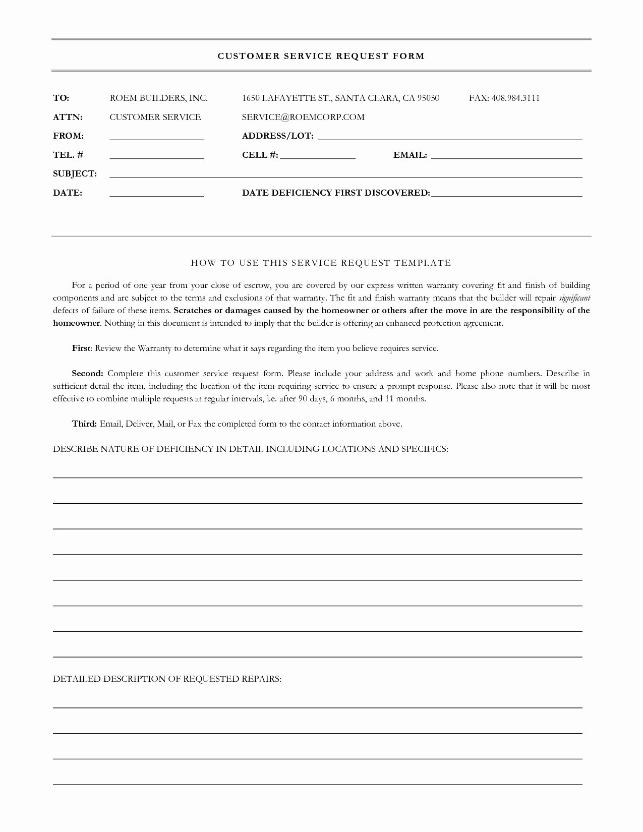Service Request form Template Fresh Service Request Template Word 13 Ugly Truth About Service