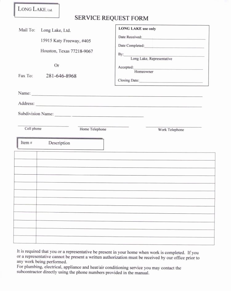 Service Request form Template Lovely Service Request form Templates Word Excel Samples