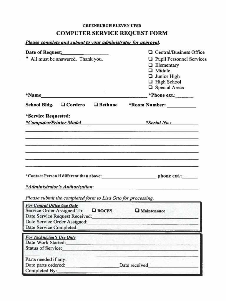 Service Request form Template Luxury 28 Of Service Request Template