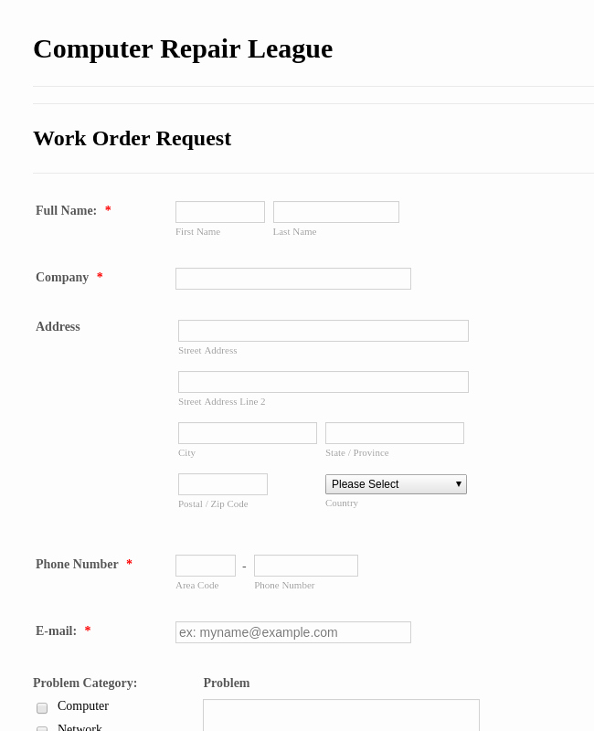 it service request form 3