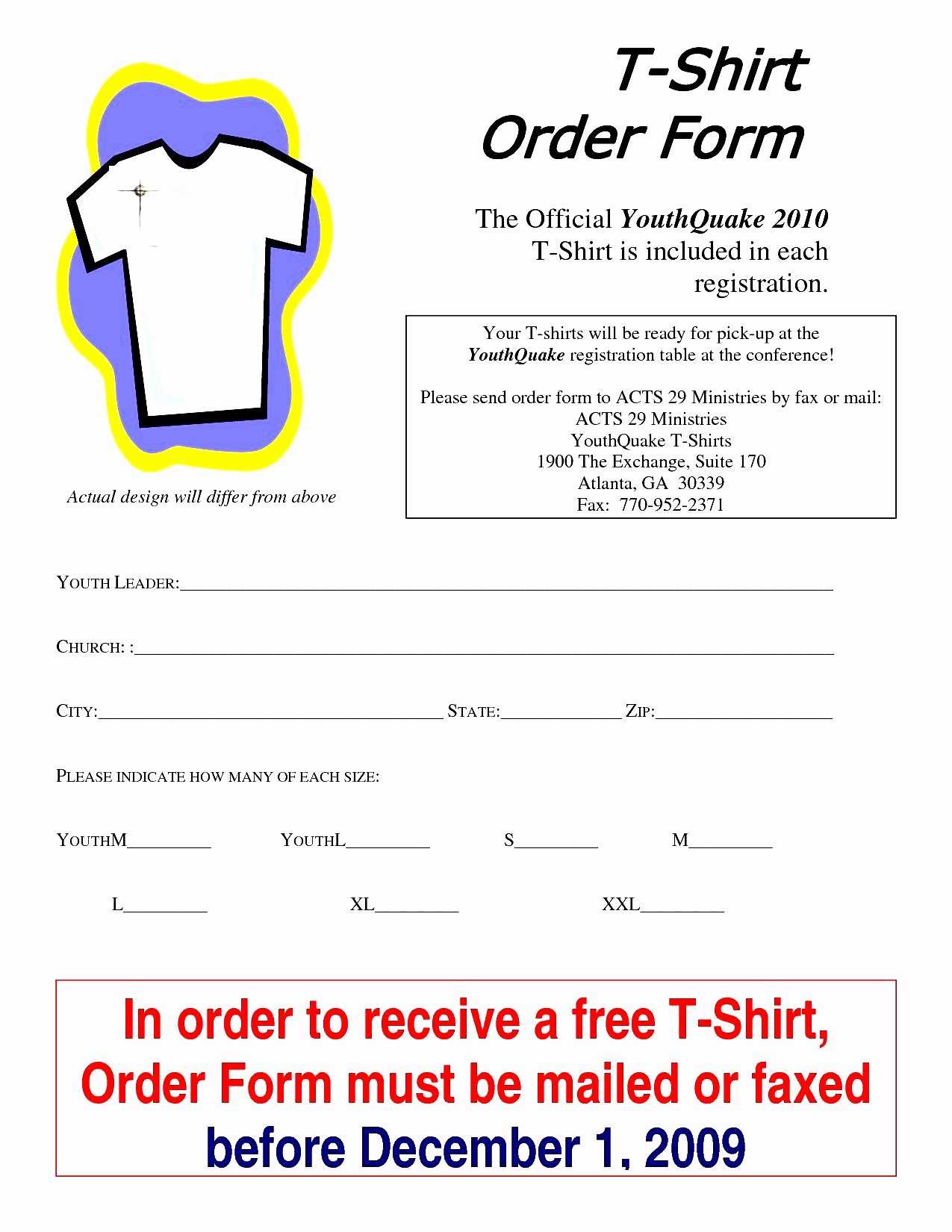 Shirt order form Template Lovely T Shirt order form Template
