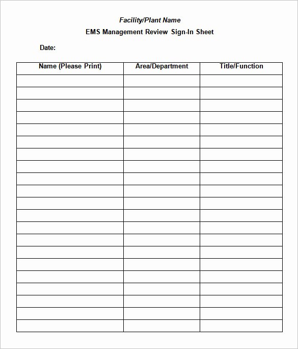 Sign In Sheet Template Doc Fresh 75 Sign In Sheet Templates Doc Pdf