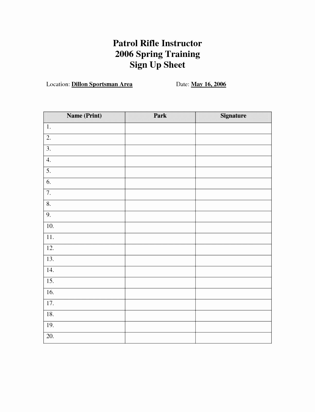 Sign In Sheet Template Doc Unique Project Sign F Tempalte Example Sign F Sheet Template