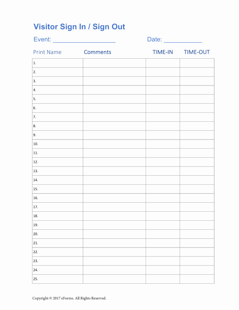 Sign Out Sheet Template Excel Awesome Excel Sign In Sheet – Emmamcintyrephotography