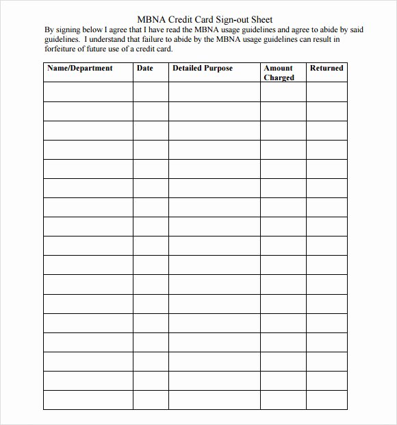 Sign Out Sheet Template Excel Inspirational Sign Out Sheet Template 9 Download Free Documents In