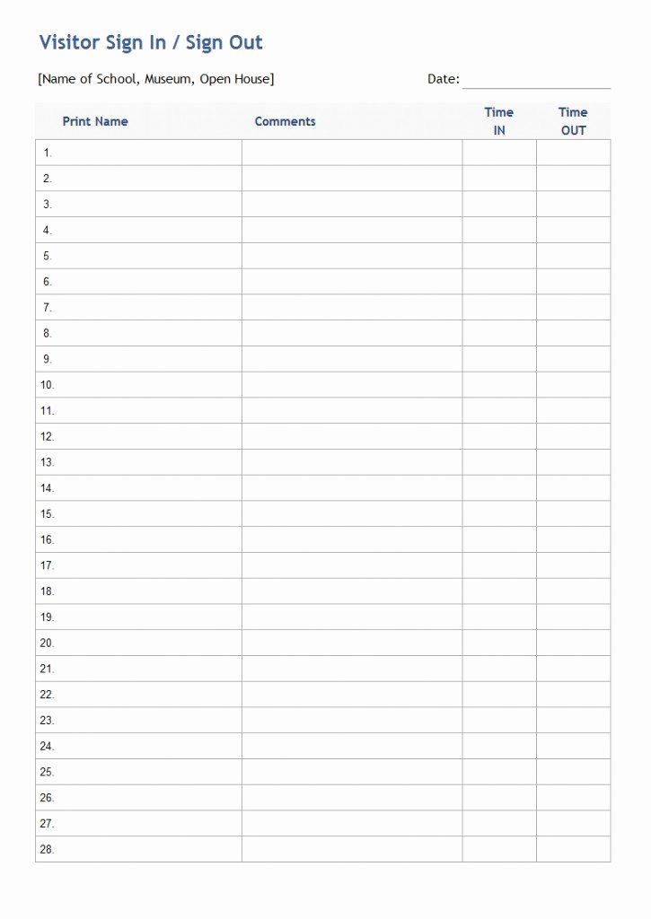 Sign Up Sheet Template Best Of 40 Sign Up Sheet Sign In Sheet Templates Word &amp; Excel