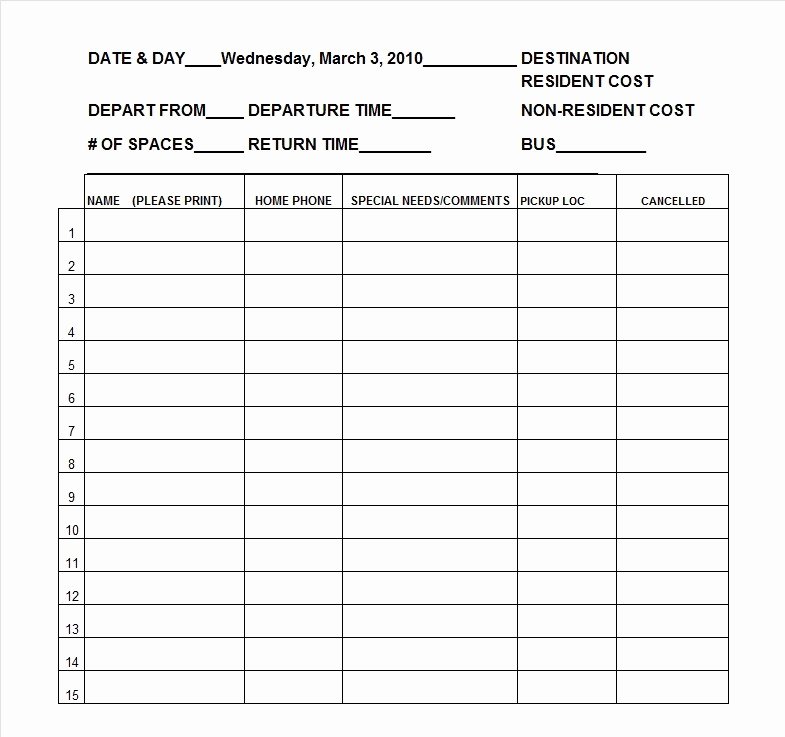Sign Up Sheet Template Best Of 40 Sign Up Sheet Sign In Sheet Templates Word &amp; Excel