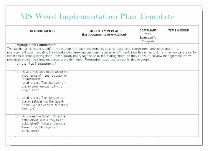 Simple Implementation Plan Template Luxury Simple Project Implementation Plan Template