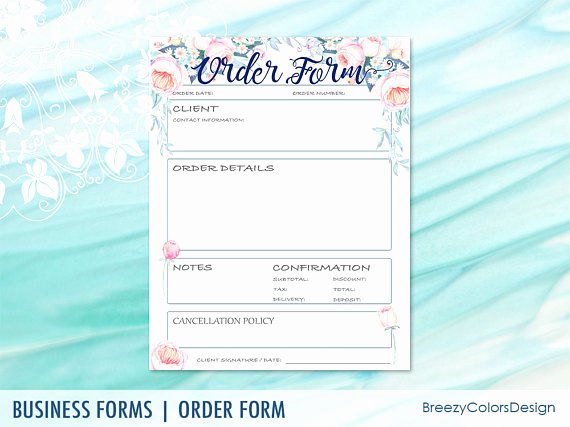 Simple order form Template Inspirational Flower order forms Template for Business Craft Show Handmade