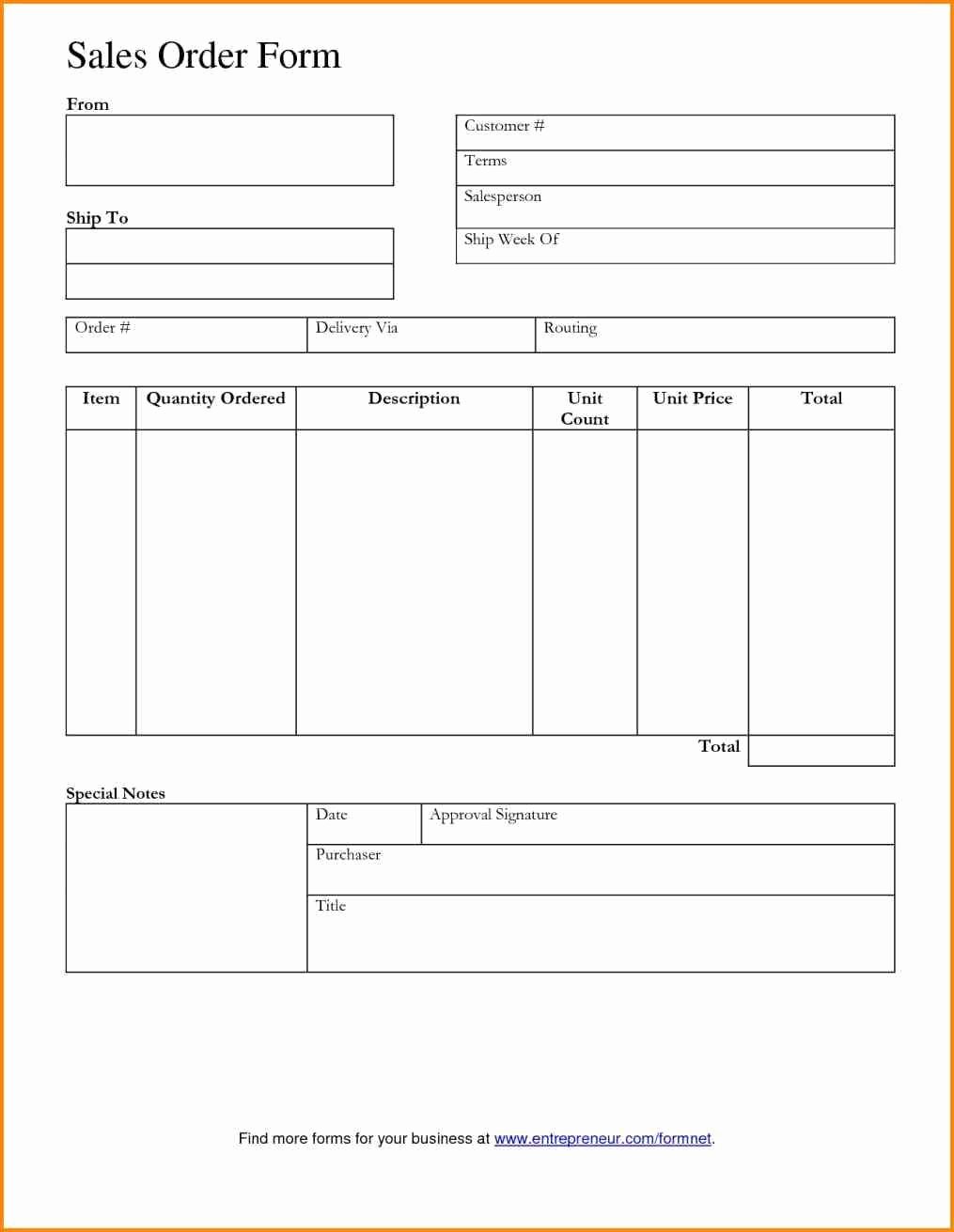 Simple order form Template Lovely Word Simple order form Template with Quantity Color and