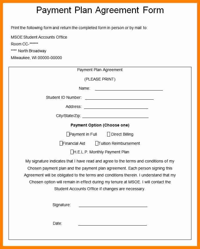 Simple Payment Agreement Template Elegant 5 Simple Payment Plan Agreement Template