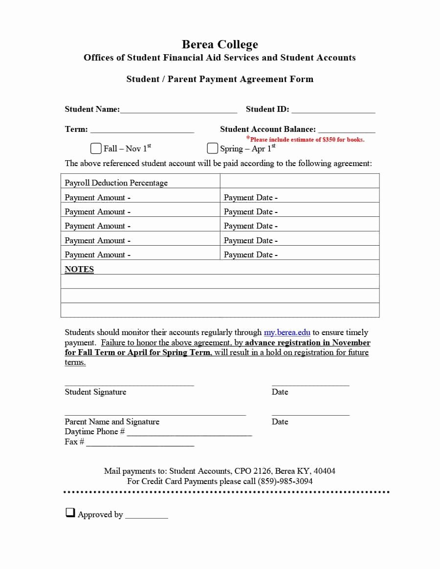 Simple Payment Plan Agreement Template Best Of Payment Agreement 40 Templates &amp; Contracts Template Lab