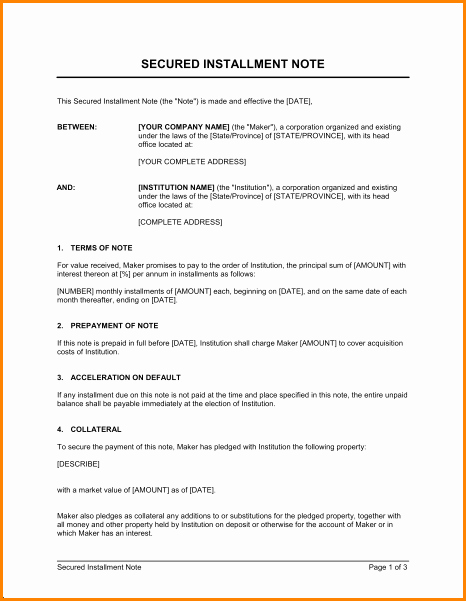 Simple Payment Plan Agreement Template Inspirational 12 Installment Payment Agreement Template
