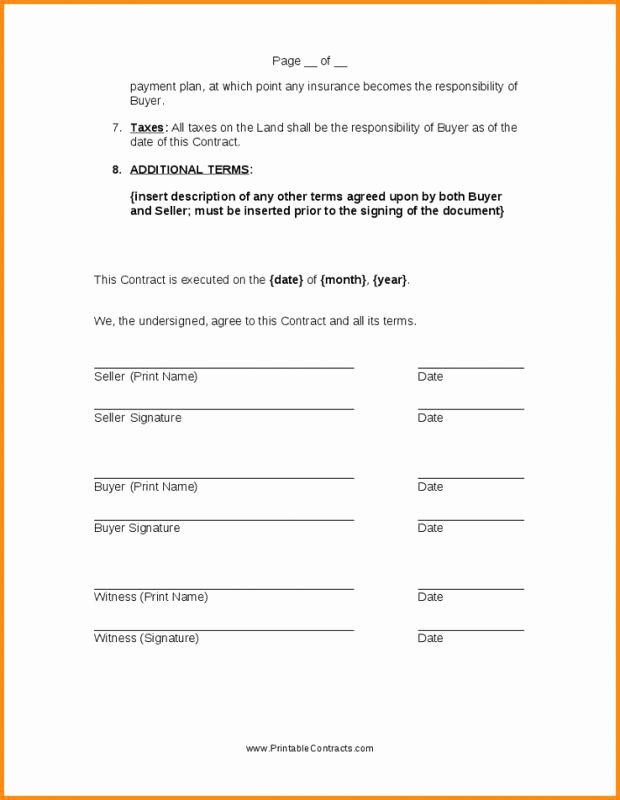 Simple Purchase Agreement Template Awesome Simple Land Purchase Agreement form