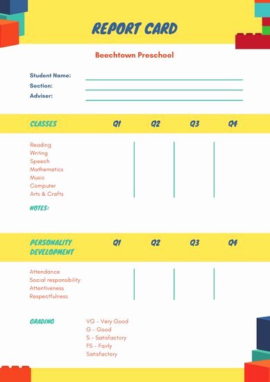 Simple Report Card Template New Customize 998 Report Card Templates Online Canva