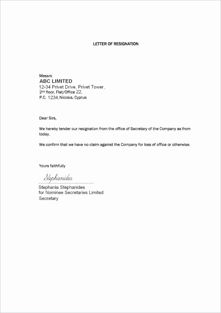 Simple Resignation Letter Templates Awesome 12 13 Resigning From A Job Letter Sample