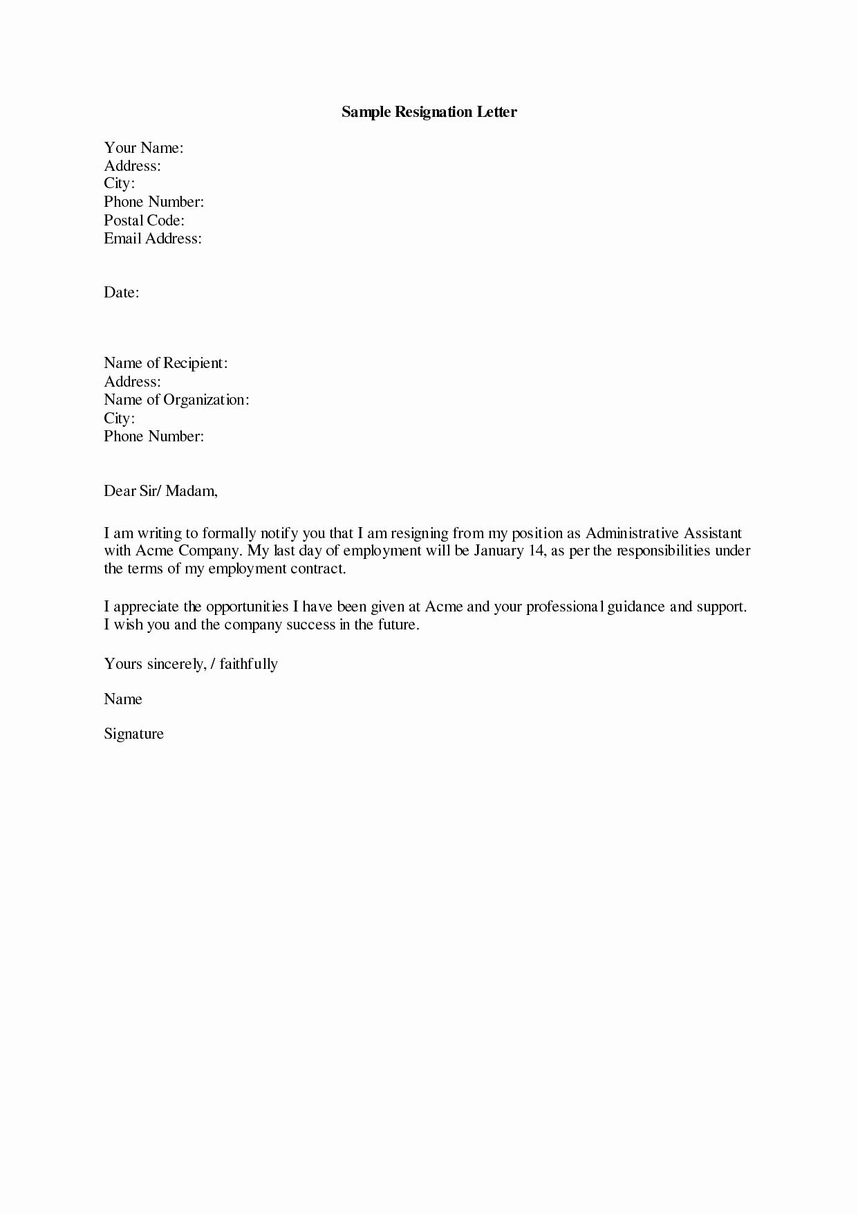 Simple Resignation Letter Templates Awesome Dos and Don Ts for A Resignation Letter