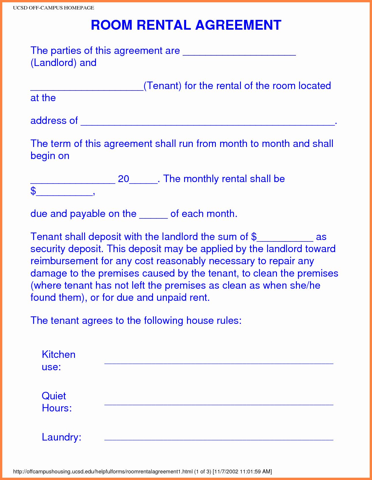 Simple Room Rental Agreement Template New 5 Simple Lease Agreement for Renting A Room