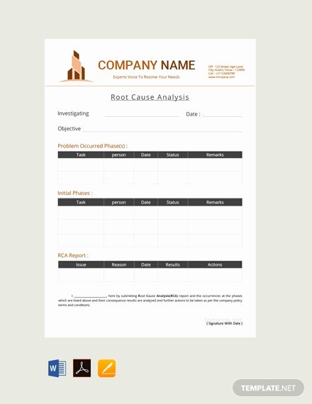 Simple Root Cause Analysis Template Inspirational 201 Free Pdf Sheet Templates