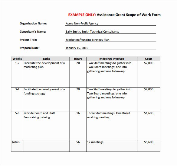 Simple Scope Of Work Template Best Of Free 21 Sample Scope Of Work Templates In Pdf Word