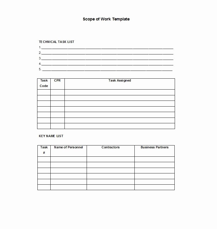 Simple Scope Of Work Template Fresh 30 Ready to Use Scope Of Work Templates &amp; Examples