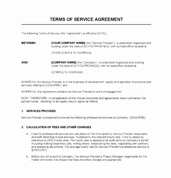 Simple Service Contract Template Lovely 6 Simple Contract for Services Template attiu