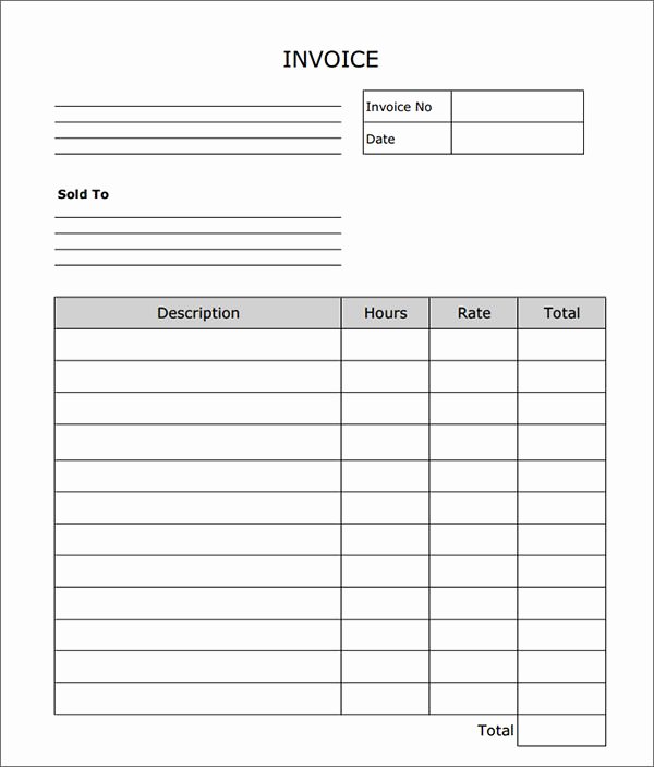 Simple Statement Of Work Template Elegant Labor Invoice Template Invoice