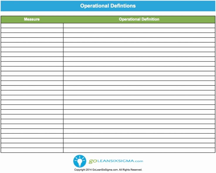 Simple Term Sheet Template Fresh Operational Definition