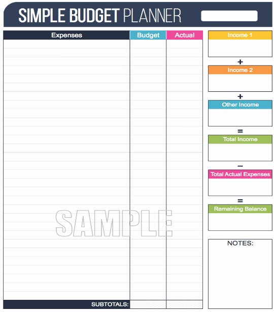 Simple Weekly Budget Template Awesome 12 Simple Bud Templates Free Sample Example format