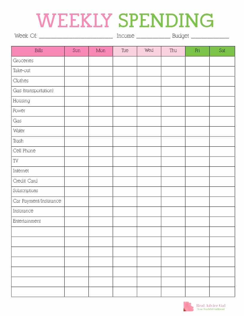 Simple Weekly Budget Template Lovely List Down Your Weekly Expenses with This Free Printable