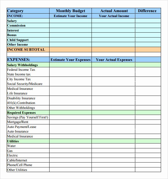 Simple Weekly Budget Template Lovely Sample Bud 7 Documents In Pdf Word
