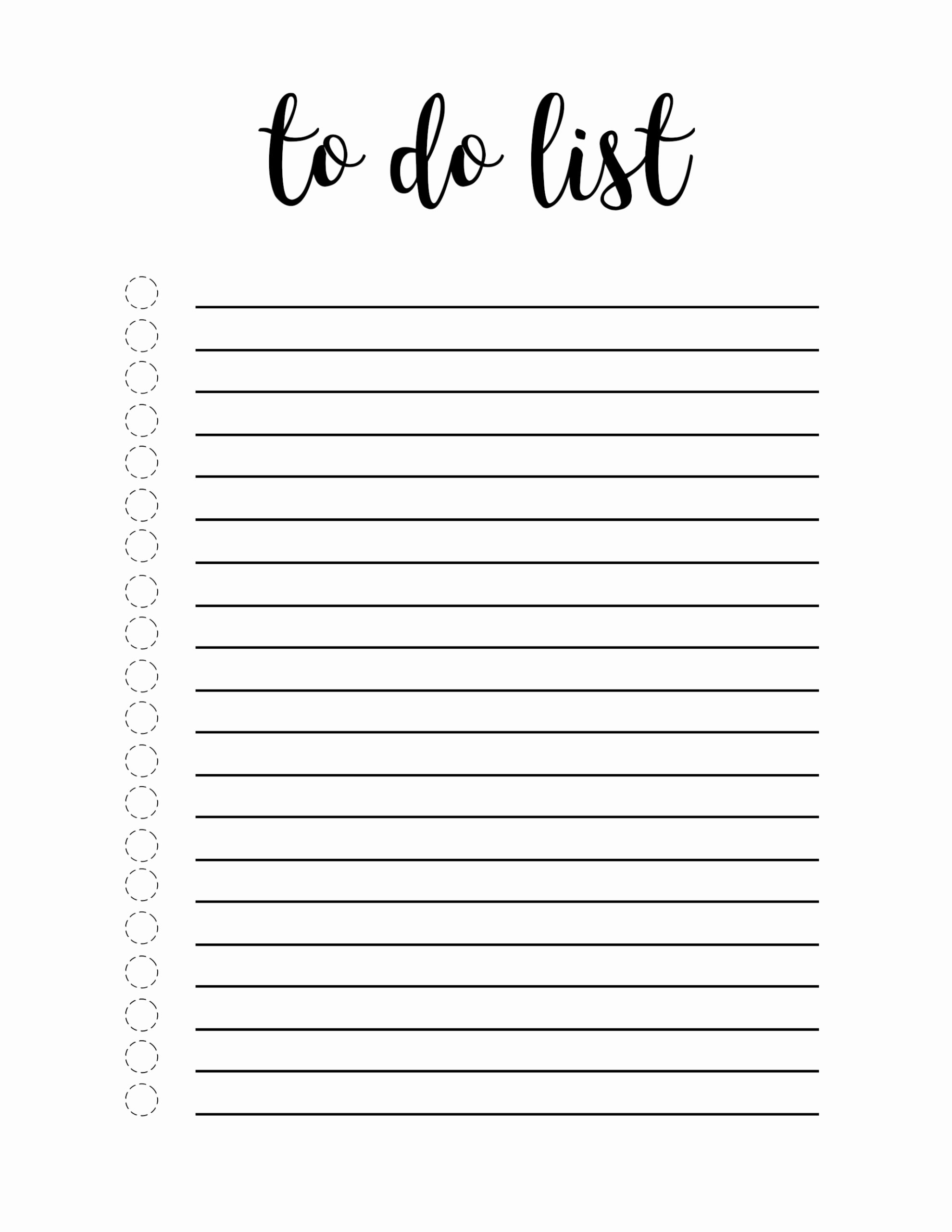 Simple White Paper Template New Free Printable to Do List Template Paper Trail Design