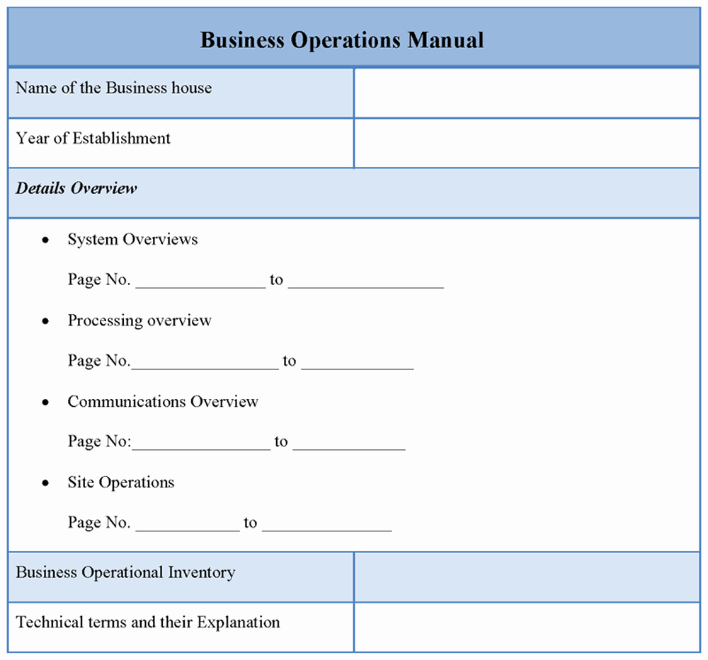 Small Business Operations Manual Template Awesome Manual Template for Business Operations Example Of