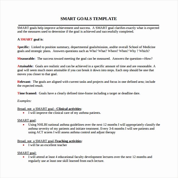 Smart Goals Template Excel Inspirational Smart Goals Template 15 Download Free Documents In Pdf