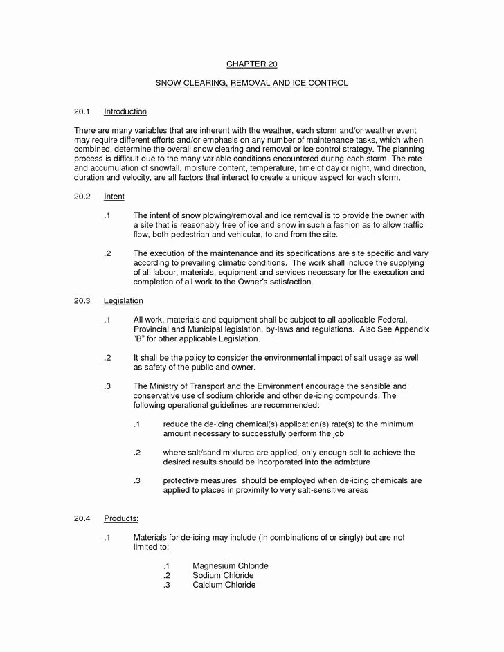 Snow Removal Bid Template Elegant 20 Snow Plowing Contract Templates Free Download