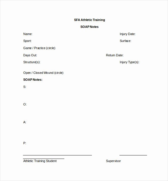 Soap Note Template Pdf Beautiful Blank 6 Pediatric Massage soap Note Template Example